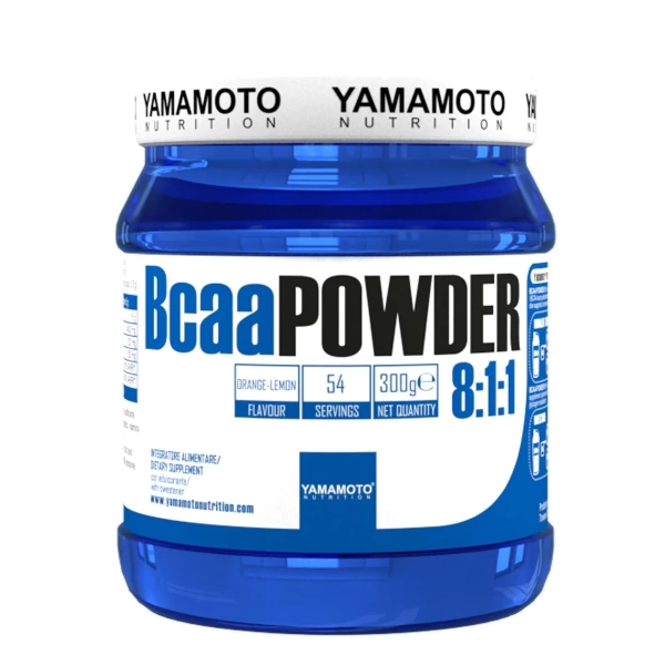 Yamamoto Nutrition BCAA with Vitamin B1 & B6 Powder 8:1:1 - 300g Orange & Lemon