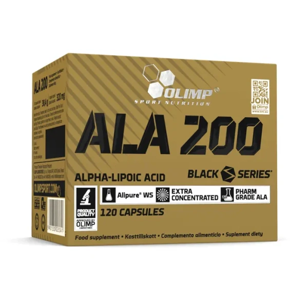 Olimp Sport Nutrition ALA 200 Alpha-Lipoic Acid 120 Caps Black Series