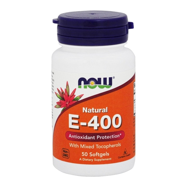 NOW Foods - Natural Vitamin E-400 Antioxidant Protection 400 IU - 50 Softgels