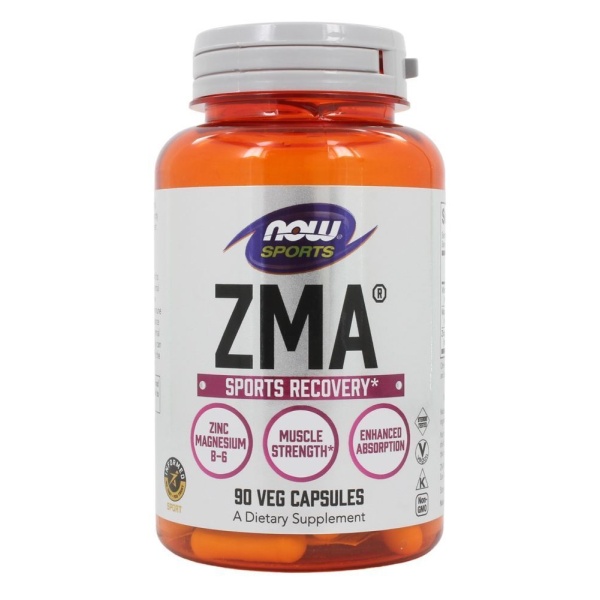 NOW Foods ZMA Sports Recovery 90 Capsules 800mg Repair Zinc Magnesium Vitamin B6