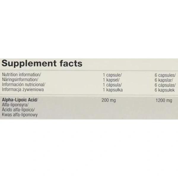 Olimp Sport Nutrition ALA 200 Alpha-Lipoic Acid 120 Caps Black Series - Image 2