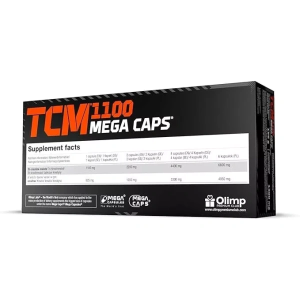 Olimp Sport Nutrition TCM Tri-Creatine Malate 1100 Mega Caps 120 Caps - Image 7