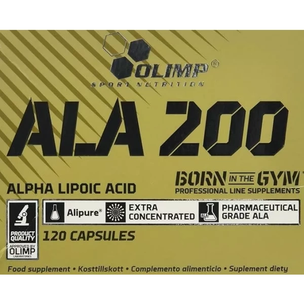 Olimp Sport Nutrition ALA 200 Alpha-Lipoic Acid 120 Caps Black Series - Image 7