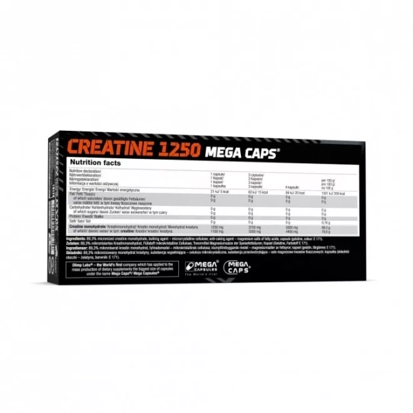 Olimp Sport Nutrition Creatine 1250 Monohydrate Mega Caps 120 Caps - Image 6