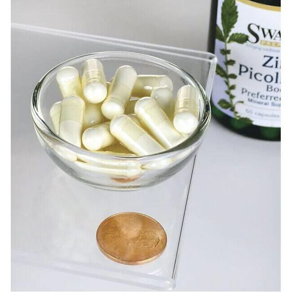 Swanson Zinc Picolinate 60 Capsules 22mg Immune Skin Hair Health - Image 2