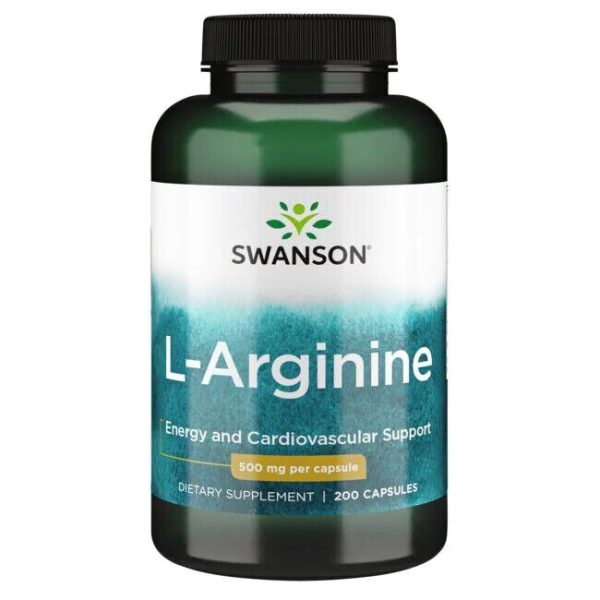 Swanson L-Arginine 500mg (Amino Acid) - 200 Capsules