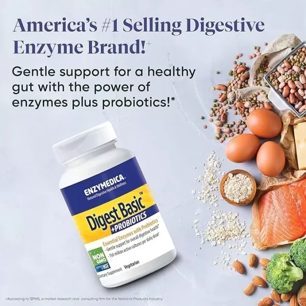 Enzymedica Digest Basic + Probiotics 30 Capsules Vegetarian - Image 5