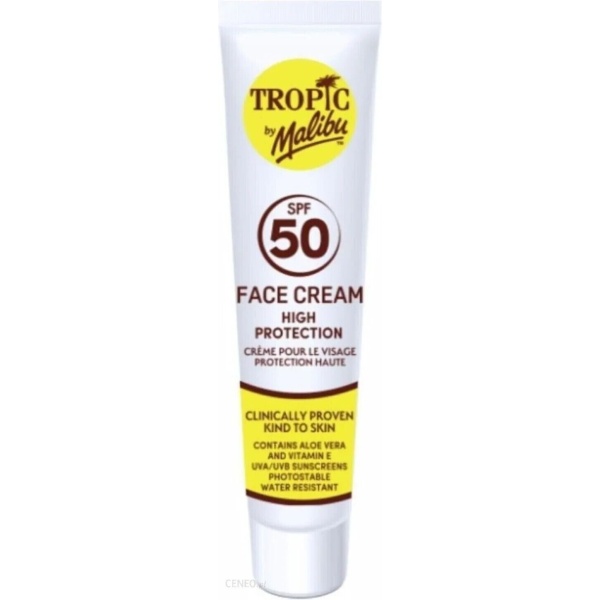 Tropic by Malibu SPF 50 Face Cream High Protection 40ml (Pack of 3)