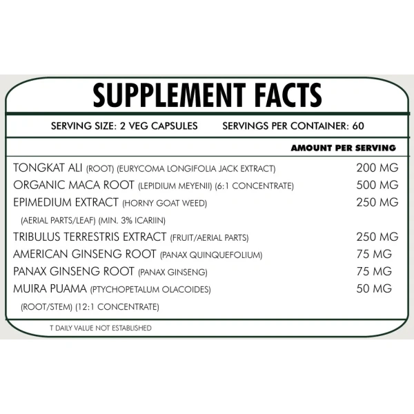 Galen Formulas Male Stamina 120 Veg Capsules - Image 2