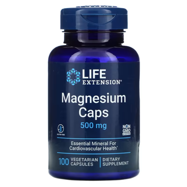 Life Extension Magnesium Caps 500mg 100 Vegetarian Capsule Fatigue Muscle Health